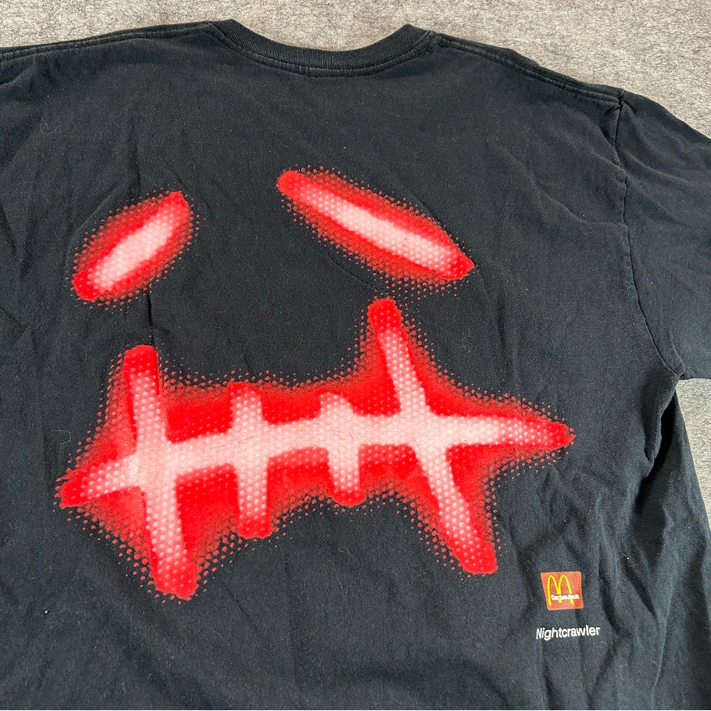 Cactus Jack Shirt Mens Large Black Travis Scott Mcdonalds Please Order Here Rare - Picture 7 of 8